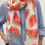 Écharpe Fluide En Viscose À Imprimés Fruités