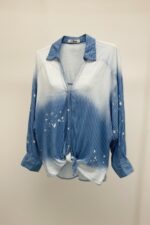 Chemise Oversize Délavée En Coton À Rayures Effet Nuagé – Image 2