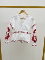 Chemise Brodée Cœur Esprit Bohème Chic – Image 2