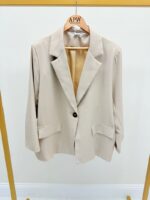 Veste blazer grande taille rose – Élégance structurée & féminité moderne – Image 4