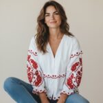 Chemise Brodée Cœur Esprit Bohème Chic