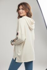 Pull à Capuche Bohème Manches Crochet – EMA BLUE’s | Fabrication Française – Image 5