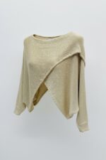 Pull Lurex À Effet Croisé Dos Élégance Lumineuse – Image 2