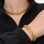 Collier Chaîne Dorée & Bracelet Assorti – Intemporel Chic Et Moderne