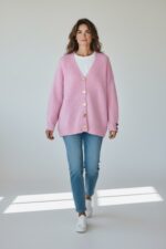Gilet En Maille Douce Oversize À Boutons Cœur Esprit Romantique – Image 5