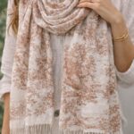 Écharpe Fluide En Viscose À Motif Arbre Naturel