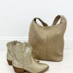 Bottines Dorées à Esprit Western Chic