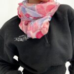 Écharpe Florale Aquarelle – Douceur Colorée