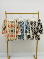 Gilet Crochet Bohème à Motifs Géométriques – Image 2