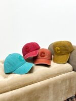 Casquette En Velours Côtelé À Lettre Brodée – Image 3