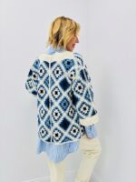 Gilet Crochet Bohème à Motifs Géométriques – Image 4