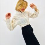 Chemise Brodée Romantique en Coton Raffiné