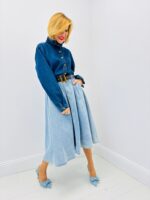 Chemise Denim au Col Victorien Structuré – Image 3