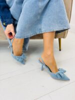 Escarpins Slingback à Talon Fin et Nœud Couture – Image 4