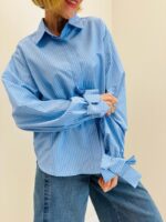 Chemise Rayée À Nœuds Aux Poignets En Coton – Image 5