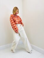 Chemise À Carreaux En Coton À Col Froncé – Image 2