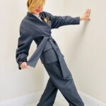 Veste Ceinturée À Col Structuré