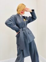 Veste Ceinturée À Col Structuré – Image 4