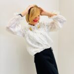 Chemise Texturée En Voile Brodé À Col Classique