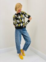 Pull À Manches Courtes Motif Argyle Orné De Détails Bijoux - Marque Ange – Image 3