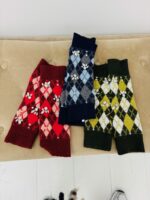 Mitaines Motif Argyle Ornées De Détails Bijoux - Marque Ange