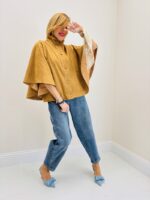 Cape En Suédine À Coupe Fluide - Marque Ange – Image 3