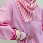 Triangle Rayé Doux en Maille Viscose & Laine