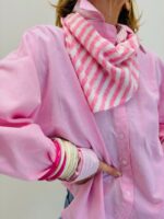 Triangle Rayé Doux en Maille Viscose & Laine