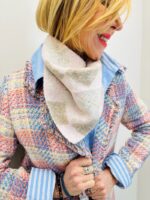 Triangle Argyle en Maille Douce Viscose & Laine – Image 4