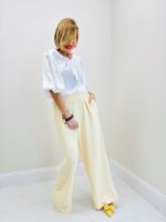 Blouse Fluide À Nœud Encolure Et Manches Ballon - Marque Ema Blues – Image 6