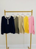 Pull Manches Longues col Tunisien – douceur casual et détail féminin – Image 3