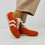 Baskets Plates Rétro à Lignes Contrastées