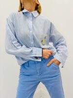 Chemise Rayée en Coton avec Broderie – esprit frais et détail signature – Image 5