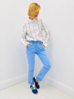 Chemise Rayée en Coton à Motif Fleuri – élégance subtile et esprit délicat – Image 2