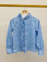 Chemise Rayée à Volants en Coton – élégance graphique et féminité moderne – Image 4