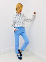 Chemise Rayée en Coton à Petits Cœurs – fraîcheur graphique et touche ludique – Image 2