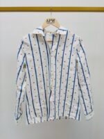 Chemise Rayée en Coton à Petits Cœurs – fraîcheur graphique et touche ludique – Image 4