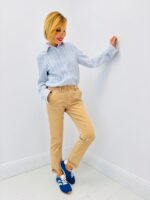 Chemise Rayée en Coton à fin Motif Brodé – élégance douce et esprit casual chic – Image 3