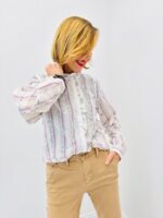 Chemise Rayée en Coton à Volants – esprit romantique et élégance naturelle – Image 3