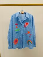 Chemise Rayée Brodée – esprit pop, créativité et élégance décontractée – Image 4