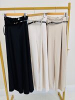Pantalon Large Ceinturé – élégance fluide et allure chic moderne – Image 2