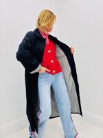 Manteau Mi-Long à Intérieur Vichy – élégance intemporelle et détail chic