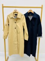 Manteau Mi-Long à Intérieur Vichy – élégance intemporelle et détail chic – Image 2