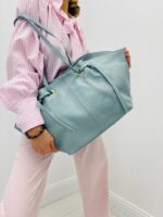 Sac Cabas Souple en Cuir Véritable à Anses Anneaux – Image 3
