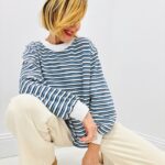 Pull Col Rond Rayé esprit casual chic