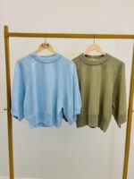 Pull en Coton Naturel à Manches Courtes Élégantes – Image 4