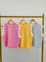 Pull Sans Manches En Maille Douce À Détails Floraux – Image 3