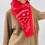 Écharpe Cachemire Bandana en Viscose Douce