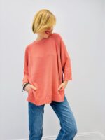 Pull Oversize En Coton À Manches 3/4