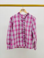 Chemise À Carreaux En Coton Mélangé À Volants – Image 4